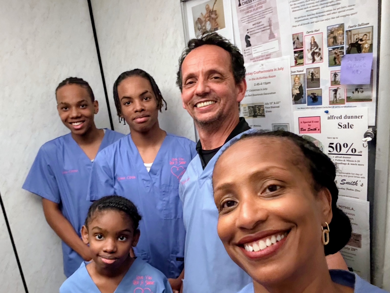 Caregiver supporting a client in a welcoming residence